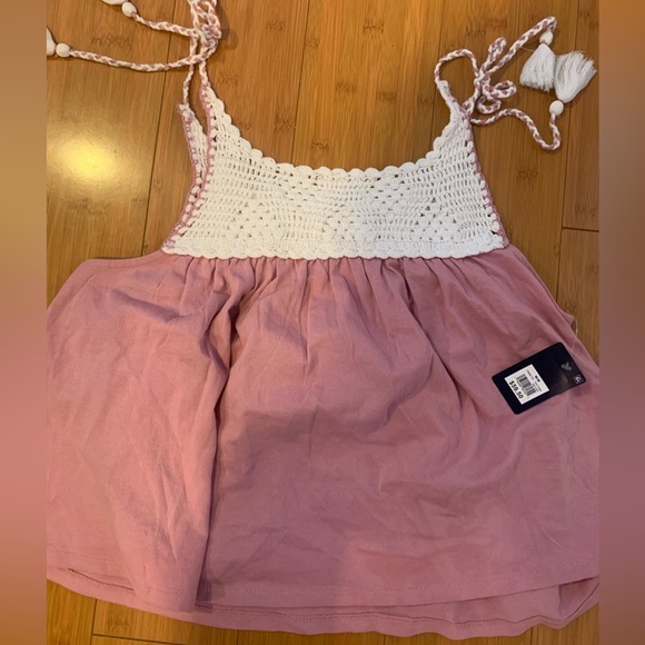 Pink and White Crochet Women's Top - Picture 10 of 11